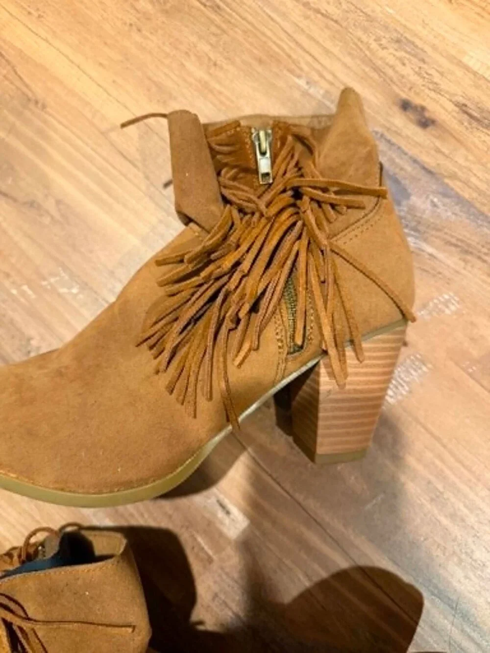 Rampage Fringe Booties Size 8